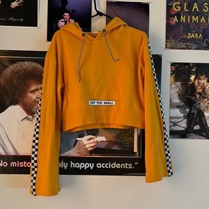 Vans Cropped Mustard Bell-Sleeve Hoodie